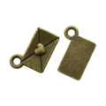 Anhänger Set aus Bronzelegierung im Umschlag Design für DIY Schmuck und Schlüsselanhänger - 12*9mm / Antikbronze