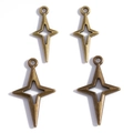 Antique bronze star and cross pendants for DIY jewelry making in vintage alloy style - Antique Bronze