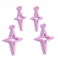 Pink purple hollow cross star alloy pendants for DIY necklaces earrings jewelry making - Rose (Painted)