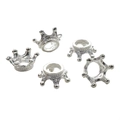 Silver vintage crown charms for DIY jewelry making necklaces and bracelets - 13x6mm (Inner Diameter 6mm) / Bright Silver