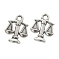 Antique silver Libra zodiac pendants in zinc alloy for DIY jewelry making crafts - Libra Style (A4-289-Antique Silver) / 14mm x 11mm