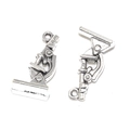 Ciondolo microscopio argento antico in lega per gioielli fai-da-te e collane - Microscopio (A3-423) / 1 Pezzo (21x11mm) / Argento antico