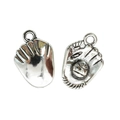 Vintage silver baseball glove pendant charm for DIY sports jewelry making - A4-368-antique Silver/20*14mm/2.24g