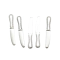 5er-Set Vintage Silberlegierung Mini Besteck Messer Anhänger für Bastelarbeiten und DIY - Messer - Antiksilber (A4-437)