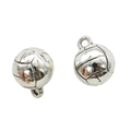 Silver sports volleyball pendant charms for DIY jewelry making and keychains - A4-371-antique Silver/14*11mm/4.38g