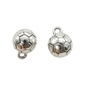 DIY antique silver football ball charms for sports jewelry making and accessories - A3-067-antique Silver/13*10mm/3.01g
