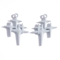 Sparkly white star shaped alloy pendant for DIY necklaces and vintage earrings jewelry - White - Electrophoretic