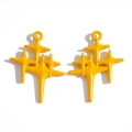 Vibrant yellow star-shaped alloy pendant charms for DIY necklace and earring making - Yellow - Electrophoretic