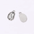 Schmelzende Uhr Punk Legierung Anhänger in Vintage Silber für DIY Halskette Schmuckherstellung - 1 Stück (22*13mm, 1.56g) / Antiksilber