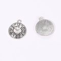 Vintage style antique silver clock gear charms for DIY punk necklace pendants jewelry - Antique Silver / 21*18mm / 1.44g