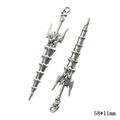 Vintage silver alloy sword weapon pendant, antique dagger style charm 58x11mm - A4-313-antique Silver/58*11mm/2.62g