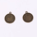 Detail of antique bronze clock gear charms with Roman numerals for punk DIY jewelry - Antique Bronze Color / 21*18mm / 1.8g