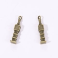 Macro detail of antique bronze Big Ben clock tower charms for DIY jewelry making - Antique Bronze Color / 26*5mm / 2.14g