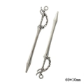 Vintage silver long sword alloy pendant charms for DIY jewelry making 69x10mm size - A4-326-antique Silver/69*10mm/2.59g