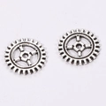 Steampunk 10mm ασημί μεταλλικά γρανάζια μενταγιόν για DIY αξεσουάρ κοσμημάτων - 10*10mm (0.26g) / Αντίκα Ασημί