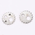 Retro steampunk 12mm silver gear charms for DIY jewelry and robot decoration - Antique Silver / 12*12mm / 0.55g