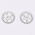 Coppia di ciondoli a forma di ingranaggio steampunk argento 15mm per gioielli fai-da-te - Argento Antico