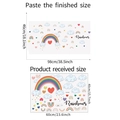 Rainbow and clouds wall sticker dimensions for DIY kids room decoration size guide - 40*60CM/FX-E186