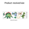 Detail view showing cartoon dinosaur wall sticker layout and dimensions of 30cm by 90cm - 30*90CM/FX-D428