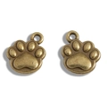 Coppia di ciondoli vintage in lega a forma di zampa per collane o bracciali fai-da-te - 11*10mm / Bronzo Antico