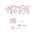 Detaillierte Maßangaben für lila Pfingstrosen-Wandaufkleber mit Aquarell-Blumenmustern - 45*60CM*2PCS/FX-E220