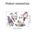 Detail showing dimensions of floral and bird wall stickers in 60x40cm sheet size - 40x60cm(FX-E270)