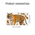 Detailliertes Produktlayout für realistischen Tiger-Wandsticker, Maße 60x35cm - Realistischer Tiger-Stil (FX-E256)