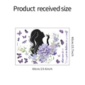 Layout dettagliato degli adesivi murali silhouette donna fiore farfalla misura 60x40cm - 40*60CM/FX-E238
