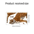 Tiger Wandaufkleber Maße zeigen das 60cm mal 35cm Layout für die Wohndekoration - Realistischer Tiger Stil (FX-E257)
