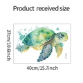 Detailed size specifications for a watercolor sea turtle wall sticker 27cm x 40cm - Sea Turtle Style (FX-F493) / Medium Style