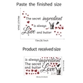 Detailed size guide for kitchen wall decal showing layout and 44x73cm finished dimensions - Standard Specification (FX-A294)