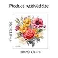 Detaillierte Maße der bunten Regenbogen Blumen Wandtattoo Set Größe 30x30cm - 30*30CM/FX-F498
