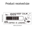 Dettaglio dell'adesivo murale caffè Keep Calm con dimensioni 60x25cm e design di ricarica - 25*60CM/FX-A324
