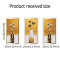 Driedelige muurstickers van 58x29cm voor moderne 3D reliëf bloemenkunst decoratie - FX-F531 Stijl