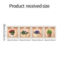 Set van 4 3D-waterverf bloemen muurstickers, 30 cm formaat voor interieur - 30*30CM*4PCSFX-F470
