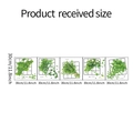 Detailed size chart for five artificial wall plants with black metal grid base panels - 30*30cm