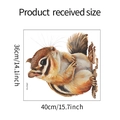 Watercolor squirrel wall decal dimensions guide showing 40cm by 36cm size specifications - 36*40CM (FX-F507)