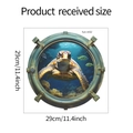 Detaillierte Maße der 3D-Meeresschildkröten-Wandsticker mit 29cm Durchmesser - 29x29cm