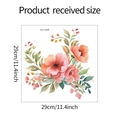 Dettaglio adesivo murale fiori acquerello con dimensioni 29x29cm per la casa - 29cmx29cm(fun-m48)