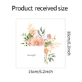 Detail showing hand-painted floral wall sticker dimensions 16cm square for home decor - 16*16CM (fun-kg31)