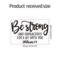 Detailansicht von FX-A385 Wandtattoo mit Maßen 60x38cm und Joshua 1:9 Bibelvers für Wände - Inspirierender englischer Schriftstil