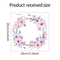 Vista detallada del adhesivo guirnalda de flores acuarela de 29cm para baño decor - Estilo Guirnalda de Acuarela (fun-m44)