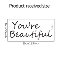 Dimensioni dettagliate dell'adesivo You're Beautiful con larghezza 29cm e altezza 14cm - You're Beautiful (FX-A381)