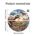 Detailed sheet layout of dinosaur wall stickers with T-Rex and Pterosaur illustrations - Dinosaur World (fun-b11 Cream White)