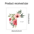 Détail montrant la taille de 16x17cm pour le sticker mural pivoine rose - Style Pivoine (fun-kg37) / 16*17CM