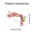 Wandtattoo Blumen Design Produktgröße 19cm x 15cm mit rosa Blüten und grünen Blättern - Lilienblumen-Stil (fun-kg33)