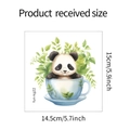 Detaillierte Größenangaben für Roter Panda im Teetasse Wandtattoo Aufkleber - Panda Teetassen Stil (fun-kg22)