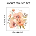 Dimensioni dettagliate dell'adesivo murale floreale 29cm con papaveri arancioni e foglie - 29*29CM/fun-m50