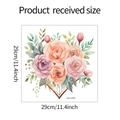 Gedetailleerde maattabel voor de rozenhart muursticker van 29 cm x 29 cm groot - 29*29CM (fun-m51)