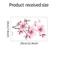 Dettaglio del layout adesivo murale fiori di prugno rosa con misure 29cm x 19cm - Stile Ramo di Fiori di Ciliegio Rosa (19*29CM/fun-m42)